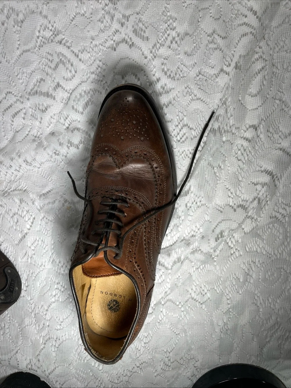 Classic Men's Brown Leather Wingtip Oxfords